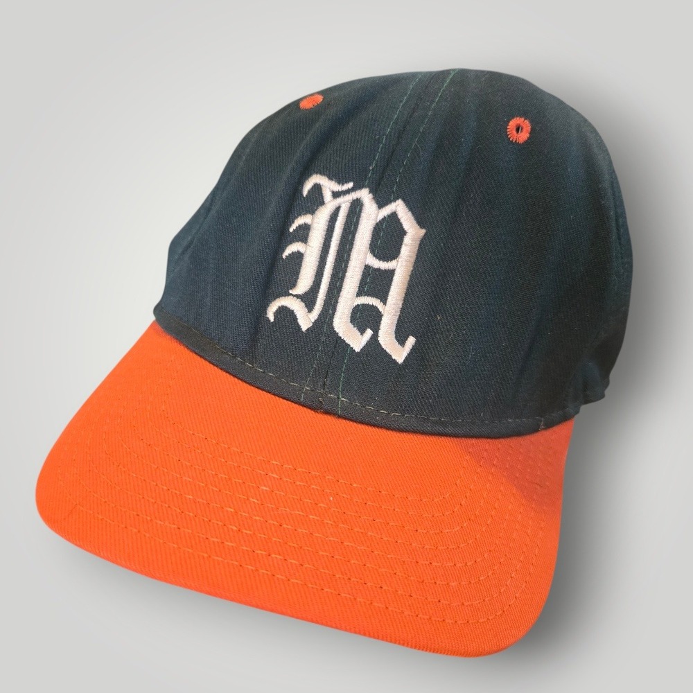 VTG Miami Hurricanes Youth Fitted Hat Tournament Headwear Script Ibis Hat‎ 90s S